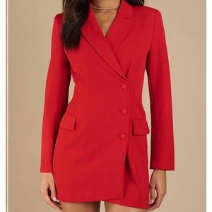 ASTR Red Blazer Dress